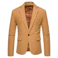 Miniatyrbilde 2 av 4: Herreblazer med to knapper, smal passform Khaki L