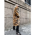 Miniatyrbilde 8 av 11: Dame Faux Fur Jakker Vinter Tigerfrakker Løse Pelsjakker 4XL