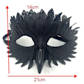 Pikkukuva 6 / 6: Smiffys Korppinaamio, Halloween-naamiaisasuste black
