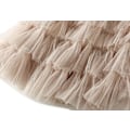 Miniatyrbilde 5 av 5: Skjørt for kvinner med elastisk midje og lagdelt netting Beige M