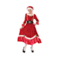 Miniatyrbilde 1 av 5: Fru Claus-kostyme for kvinner, juleantrekk for voksne, Santa-kjole Red M