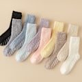 Miniatyrbild 3 av 9: Vinter Fluffiga Tofflor Strumpor, Plysch Sov Footies 1 Par Black