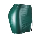 Miniatyrbild 3 av 7: Basic, hög midja, konstläder Bodycon Mini Pencil Kjol för kvinnor green S