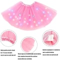 Miniatyrbillede 2 af 5: Piges LED-Skørt Lysende Tutu Glød Tulle Danseskørter Pink