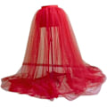 Miniatyrbillede 1 af 5: Kvinders Tulle Tutu Lange Skørter Bryllup Maxi Kjole Red