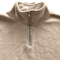 Miniatyrbild 9 av 10: Fleecefodrade Halvzip-Tröjor för Män Mock Neck Pullover Tröja Khaki M