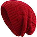 Miniatyrbillede 4 af 5: Varme, tykke, bløde kabelstrikkede damer beanies Red