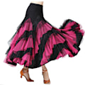 Pikkukuva 1 / 6: Naisten pitkä, kerroksinen tanssimekko tanssijuhliin latinalaisen tanssin tyyliin Black+Pink