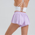 Miniatyrbild 3 av 8: Flowy Athletic Shorts för kvinnor Gym Yoga Workout Running Tennis Kjolar White 2XL