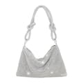 Rhinestone-handväskor för kvinnor Chic glittrande aftonväska silver