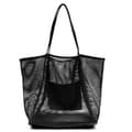 Mesh Beach Tote Damaxelhandväska black