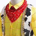 Miniatyrbild 5 av 6: Pojkars Patchwork Kostymset, Denim Cowboy Cosplay Ensemble 100cm