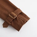 Miniatyrbillede 4 af 6: Dame Trenchcoat Lang Dobbeltbrystet Efterårsmode Klassisk Lapel Slank Overfrakke Brown M