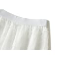 Miniatyrbilde 2 av 5: Skjørt for kvinner med elastisk midje og lagdelt netting White M