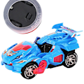 Miniatyrbild 2 av 3: Elektrisk Automatisk Dinosaur Transformerbil blue