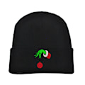Miniatyrbilde 1 av 4: Brodert Beanie med Mansjett - Morsom Hatt, Varmt Julehatt Black 2