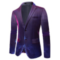 Miniatyrbillede 1 af 6: Mænds Fløjl Blazer To-Knaps Slim Fit Blazer S
