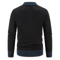 Miniatyrbillede 3 af 4: Mænds Strikket Cardigan Varm Jakke Black M