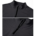 Miniatyrbillede 6 af 8: Mænds Langærmet Trøje med Lynlås - Hurtigtørrende Sweatshirt Black 4XL