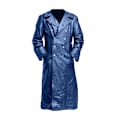 Miniatyrbillede 1 af 6: Mænds Læder Trenchcoat Fuld Længde Vintage Kunstlæderjakke Blue 4XL