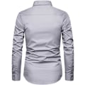 Pikkukuva 2 / 4: Miesten Slim Cotton Pitkähihainen Napit-Paita Gray XL