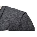 Miniatyrbillede 5 af 9: Mænds Langærmet Plaid Patchwork Lapel Casual Skjorte Dark Gray M
