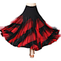 Pikkukuva 1 / 7: Naisten pitkä, kerroksinen tanssimekko tanssijuhliin latinalaisen tanssin tyyliin Black+Red