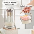 Pikkukuva 4 / 4: Meikkisiveltimen puhdistuskuppi, 3-in-1 meikkisiveltimen puhdistusmatto ja kuivausteline Drying rack apricot