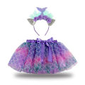 Pikkukuva 1 / 6: Tyttöjen Kerroksittainen Tähti-Sekvenssit Tutu-Hamemekko Purple M