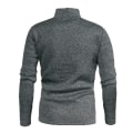 Miniatyrbild 3 av 4: Herrar Tröja Placket Zip Solid Färg Mocka Halsjacka Dark gray XXL