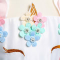 Miniatyrbild 6 av 11: Blomsterflickors klänning Enhörning Regnbåge Pageant Princess Party white 160cm