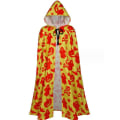 Miniatyrbillede 2 af 6: Unisex Halloween Trykt Kappe Hexe Kappe Yellow