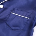 Miniatyrbild 8 av 11: Satin Pyjamas Set i Siden, Kortärmad, Barnkläder för Sovkläder blue 160