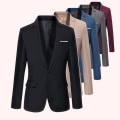 Miniatyrbild 2 av 3: Herrar Casual Slim Fit Jacka Red M
