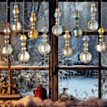 Miniatyrbilde 4 av 9: 12 stk Julekulepynt i Krystall, Regnbuefarget, Akryl, Henger til Tre