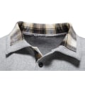Miniatyrbillede 4 af 9: Mænds Langærmet Plaid Patchwork Lapel Casual Skjorte Gray XL