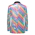 Miniatyrbillede 2 af 10: Herre Mode Shawl Revers Pailletter Blazer XL