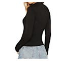 Miniatyrbild 2 av 3: Dam Basic Slim Fitted Långärmad Pullover Toppar black S