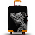 Miniatyrbild 1 av 8: Resväska Skyddsfodral med Djurtryck - Dammskyddande Resväskaöverdrag Lizard M