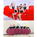 Miniatyrbillede 4 af 7: 720 Silky Sheer Chiffon Elastisk Talje Lang Danseskørt til Maveballet Black 95cm