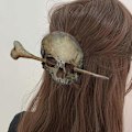 Pikkukuva 3 / 9: Goottilainen Kallo Hiustapit Horror Luuranko Hiushaarukat Skull
