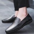 Miniatyrbilde 3 av 8: Hverdagslige Herresko i Lær - Slip-on Black 41