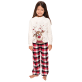 Miniatyrbild 3 av 7: Familjejulpyjamas Set med Rensa och Snöflingemönster Children 4T