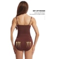Miniatyrbild 4 av 7: Body Shapewear för kvinnor Tummy Control Jumpsuit brown M