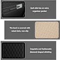 Miniatyrbillede 3 af 5: Bilens Midterkonsol Dæksel, Mikrofiber Læder Bil Armlæn Dæksel Pude Red