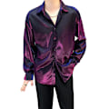 Pikkukuva 1 / 9: Miesten pitkähihaiset kiiltävät rennot kauluspaidat Purple XL