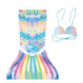 Miniatyrbillede 2 af 5: Pige Mermaid-hale med Bikini Vanddragt Phantom Color M