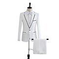 Pikkukuva 1 / 7: Miesten Slim Fit 0-osainen Virallinen Puku Hääihin ja Promiin White M