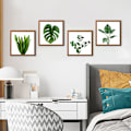 Miniatyrbild 4 av 7: 4 paneler Botanisk inramad bildram Collage Set
