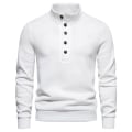 Miniatyrbilde 2 av 5: Hettegenser for menn, avslappet strikket genser White S